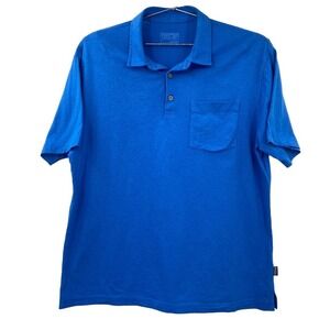 Patagonia Mens Short Sleeve Chest Pocket Polo Shirt Blue Size Large‎